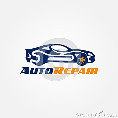 Car Repair Shop Logo Vector Illustration