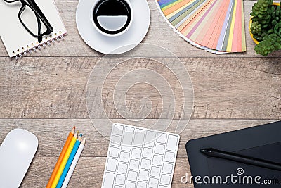 Concept of designer work station. Stock Photo