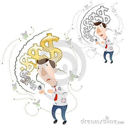 The concept of devaluation Vector Illustration