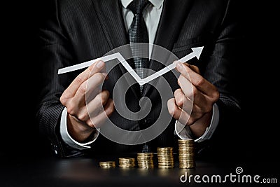 Concept of development and financial profit growth Stock Photo