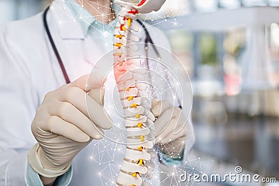 Concept of diagnosis and treatment of diseases of the spine Stock Photo
