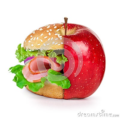 Concept of dieting, healthy eating choices Stock Photo