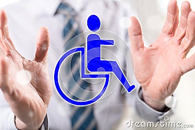 Concept of disability insurance Stock Photo