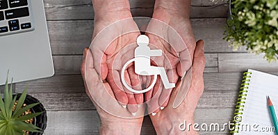 Concept of disability insurance Stock Photo