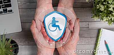 Concept of disability insurance Stock Photo