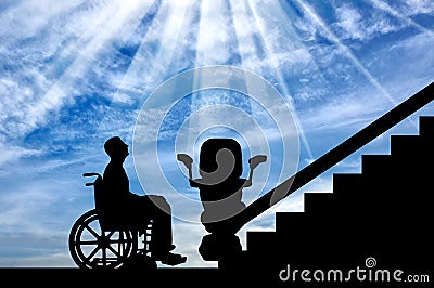 Concept disabled lift, elevator, handicap Stock Photo