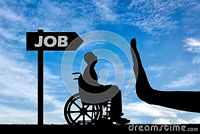 Concept of Discrimination in Employment of People with Disabilities Stock Photo