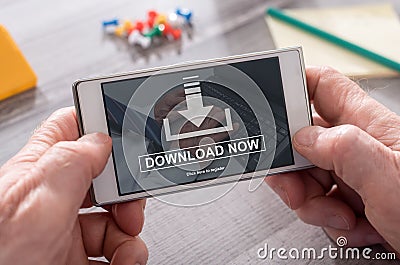 Concept of download Stock Photo