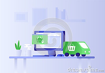 Concept of e-commerce Vector Illustration