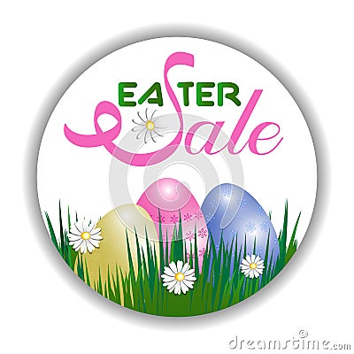 Concept Easter sale. Vector Vector Illustration