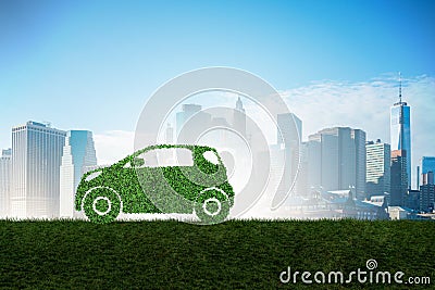 Concept of ecological electric car Stock Photo