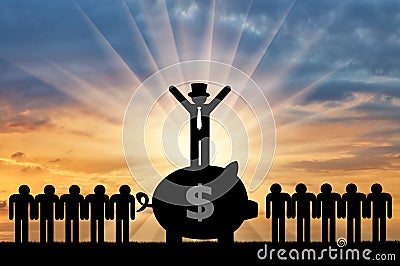 Concept of economic inequality Stock Photo