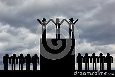 Concept of economic inequality Stock Photo