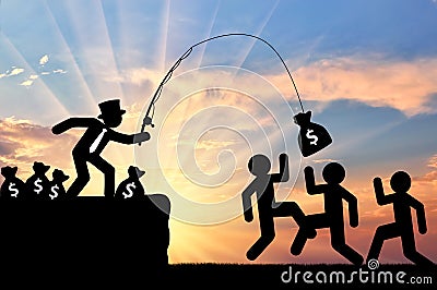 Concept of economic inequality Stock Photo