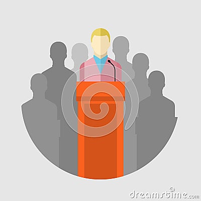 Concept of election debates Vector Illustration