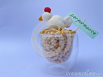 Concept, Enzyme and Digestibility for Poultry Farm Feed Quality, Stock Photo