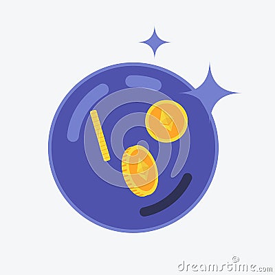 Concept of etherium bubble balloon with etherium symbol as vector illustration Vector Illustration