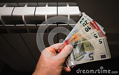 Expensive heating payments Stock Photo