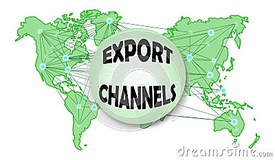 Concept of export channels Stock Photo