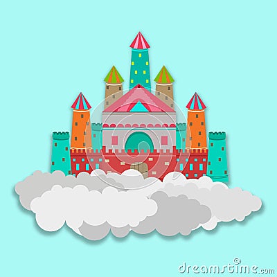 Concept of fairy tales with castle. Stock Photo