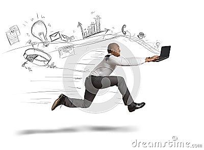 Fast business Stock Photo