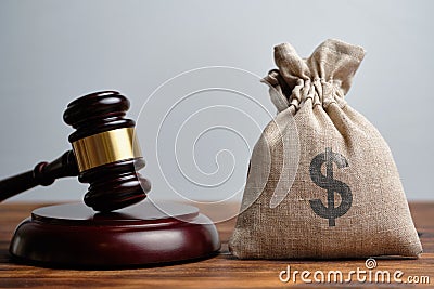 The concept of filing a lawsuit for inheritance Stock Photo