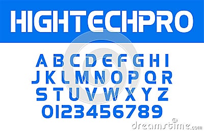 Modern Techno Fonts Letter Logo Vector Illustration
