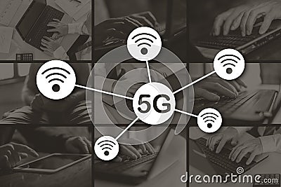 Concept of 5g Stock Photo