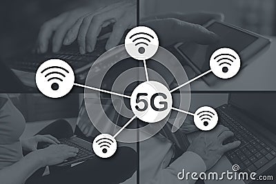 Concept of 5g Stock Photo