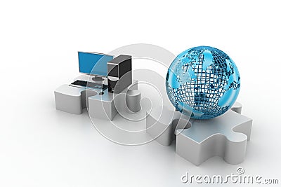 Concept of global connection Stock Photo