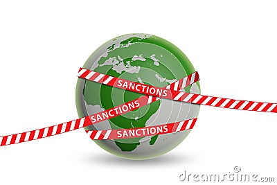 Concept of global political and economic sanctions Stock Photo