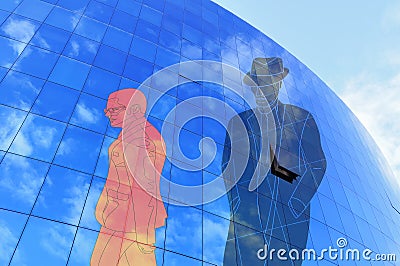 Concept of the global surveillance Stock Photo