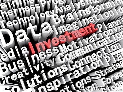 Concept graphic depicting business and investment written in red Stock Photo