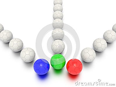 A Concept Graphic featuring a stylized leadership or teamwork ideas Stock Photo