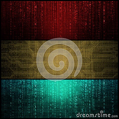 Concept of Hacker Attack, Virus Infected Software, Dark Web and Cyber Security. Abstract Digital Background With Stock Photo