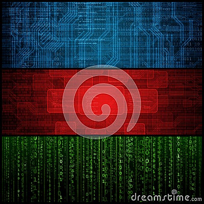 Concept of Hacker Attack, Virus Infected Software, Dark Web and Cyber Security. Abstract Digital Background With Stock Photo