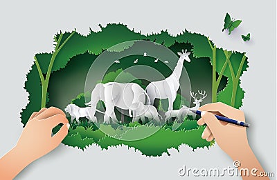 World Wildlife Day. Vector Illustration