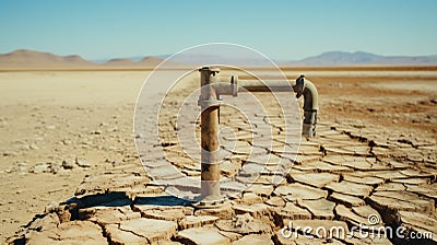 Concept of having not enough water. Climatic change Stock Photo