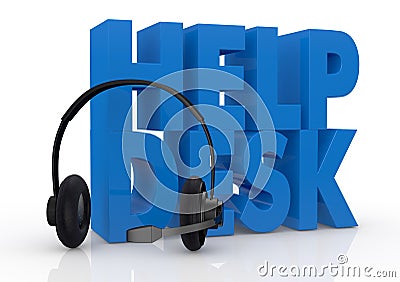 Concept of help desk service Stock Photo