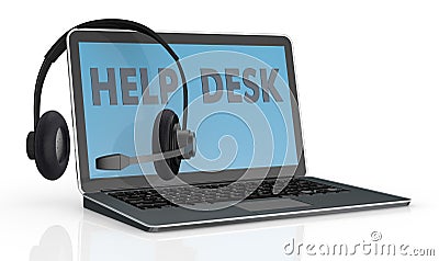 Concept of help desk service Stock Photo