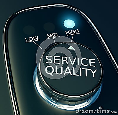 Concept of high service quality Stock Photo