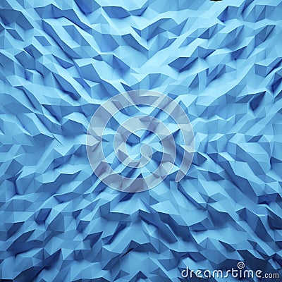 Concept of highly detailed multicolor polygon. Blue geometric rumpled triangular low poly style. Abstract graphic Stock Photo