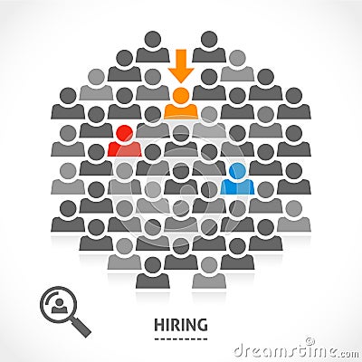 Concept of hiring new vacancy Vector Illustration