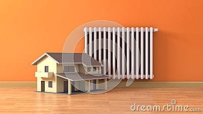 Concept of home heating Stock Photo