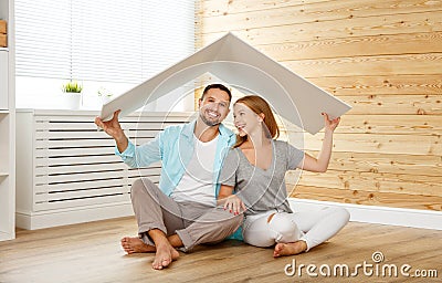 Concept housing a young family. couple in new home Stock Photo