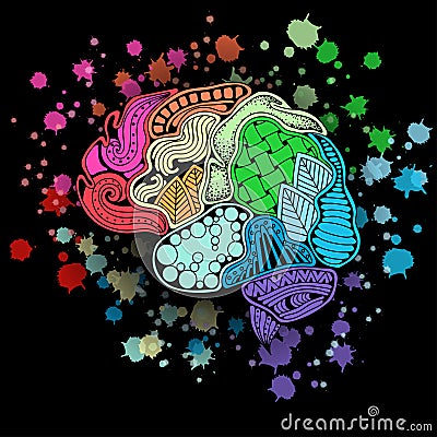 Concept of the human brain. Vector illustration. Vector Illustration