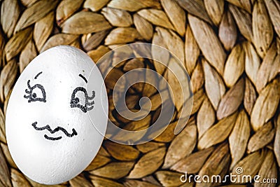 Concept human relationships and emotions eggs - flirtation Stock Photo