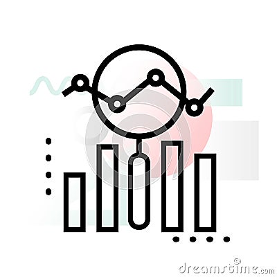 Concept icon of technological connections with abstract background Vector Illustration