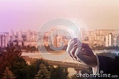 Concept of an idea using artificial intelligence Stock Photo