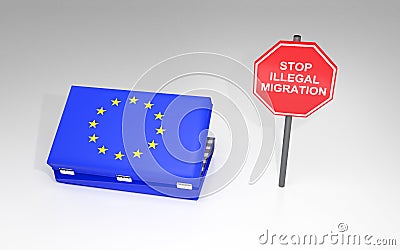 The concept of illegal migration Stock Photo